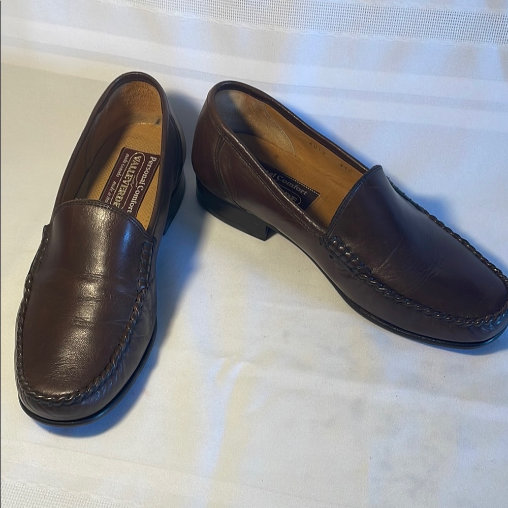 Valleverde Dark Brown Leather Slip-Ons size: 41.5